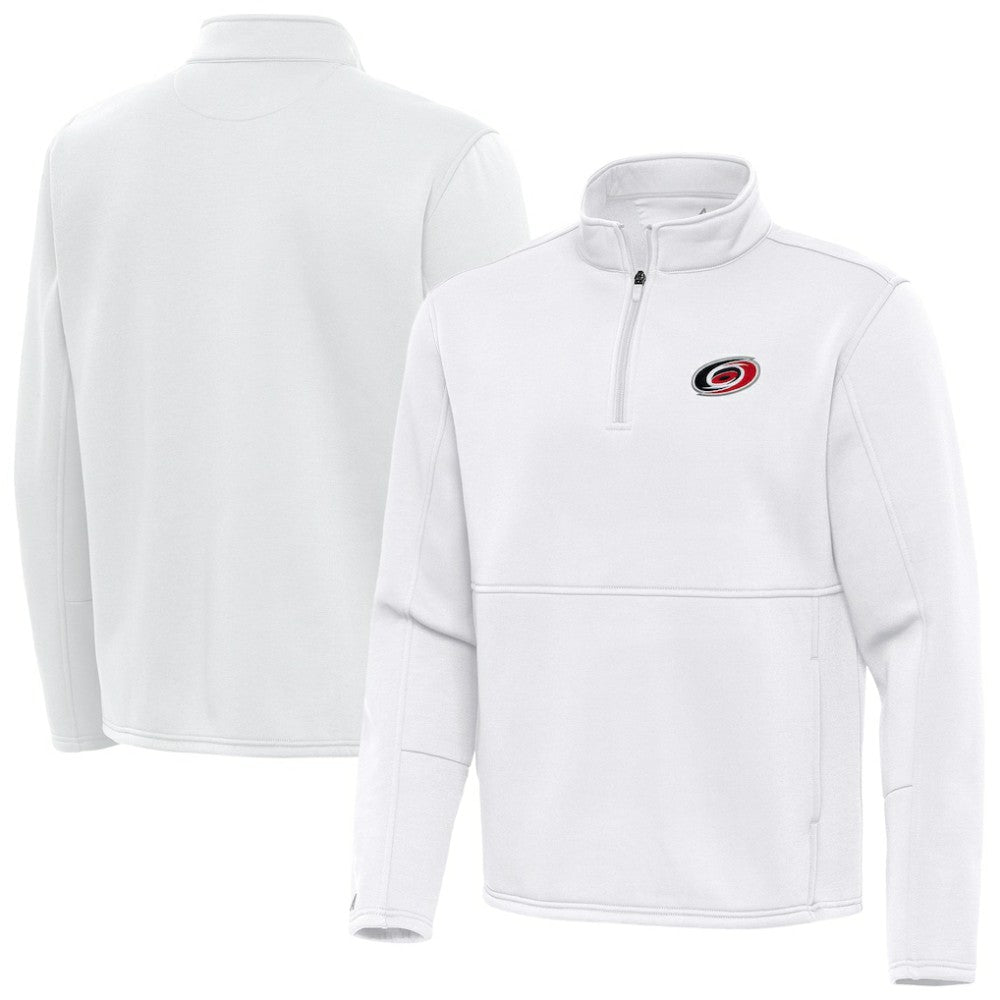 Carolina Hurricanes Antigua Twist Quarter-Zip Pullover Jacket White
