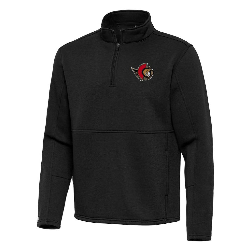 Ottawa Senators Antigua Twist Quarter-Zip Pullover Jacket Black
