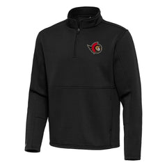 Ottawa Senators Antigua Twist Quarter-Zip Pullover Jacket Black