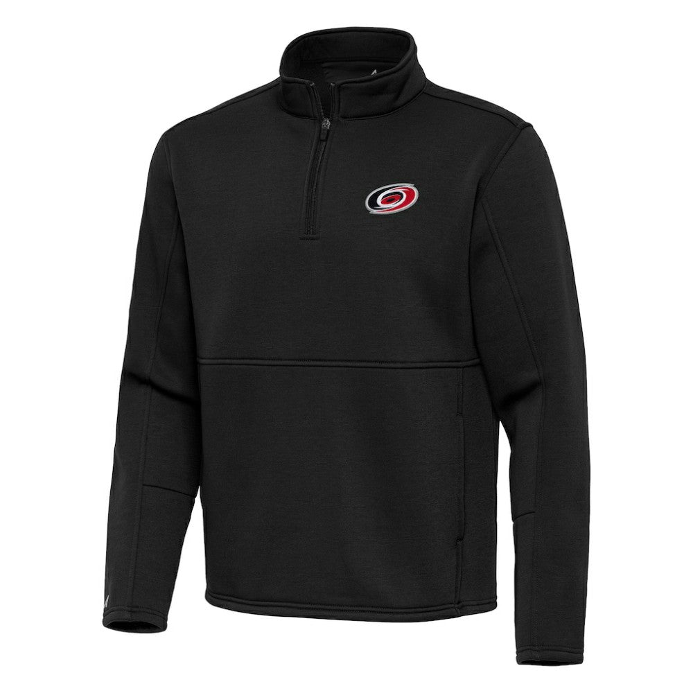Carolina Hurricanes Antigua Twist Quarter-Zip Pullover Jacket Black