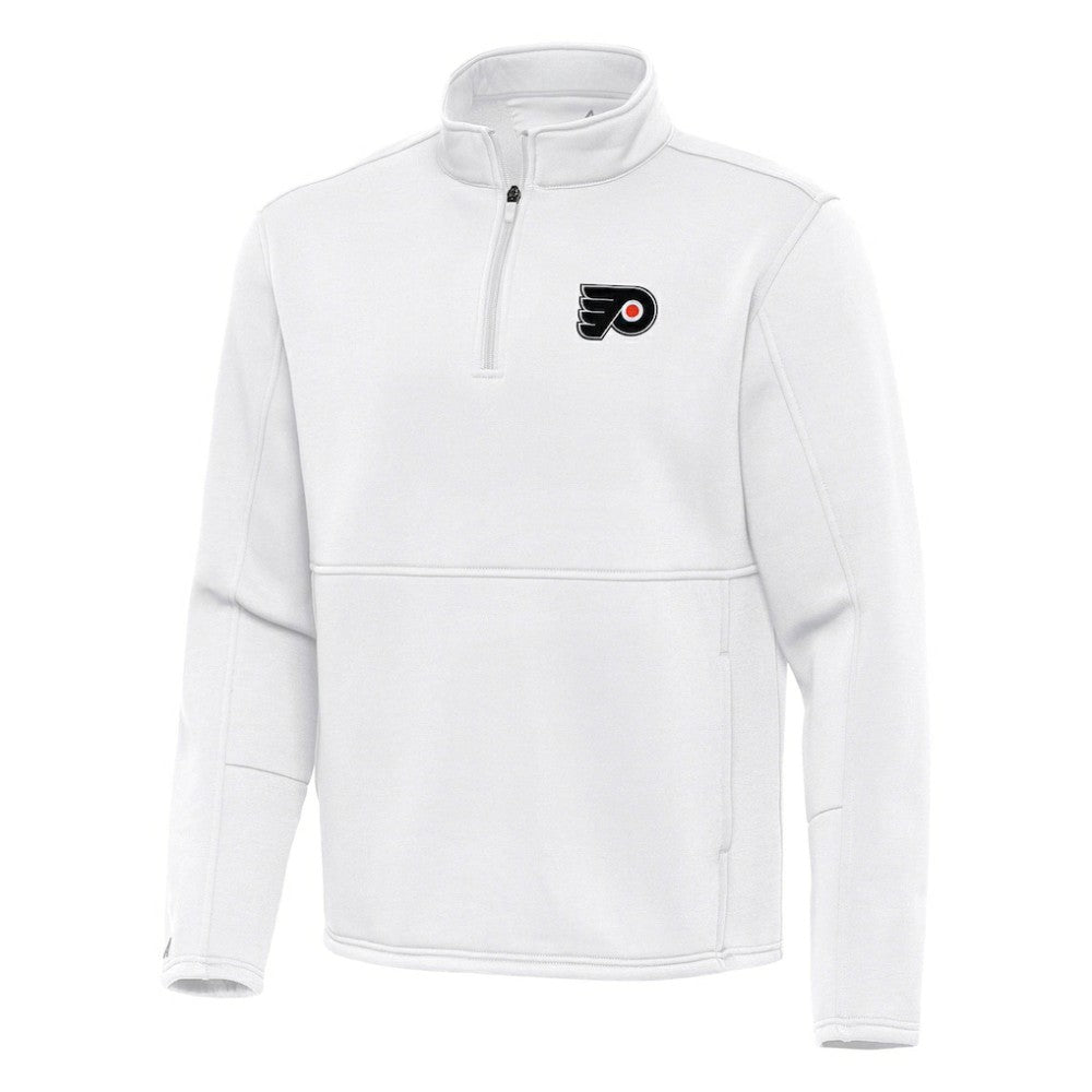 Philadelphia Flyers Antigua Twist Quarter-Zip Pullover Jacket White