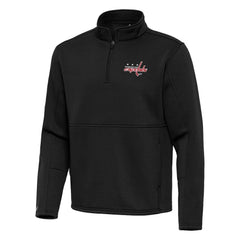 Washington Capitals Antigua Twist Quarter-Zip Pullover Jacket Black