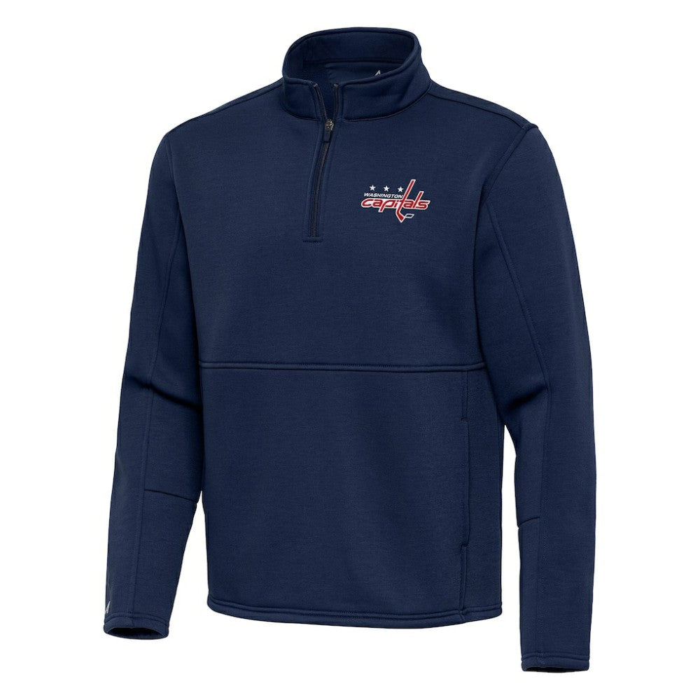 Washington Capitals Antigua Twist Quarter-Zip Pullover Jacket Navy