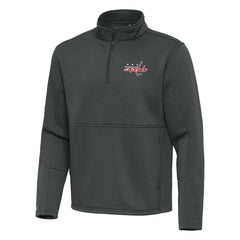 Washington Capitals Antigua Twist Quarter-Zip Pullover Jacket Pewter