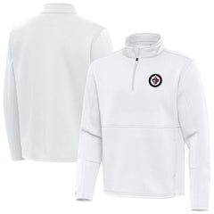 Winnipeg Jets Antigua Twist Quarter-Zip Pullover Jacket White