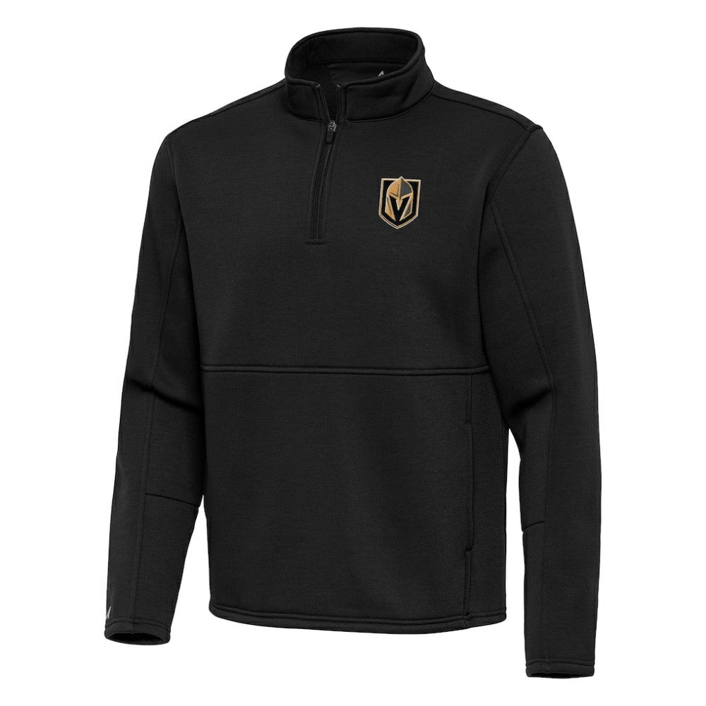 Vegas Golden Knights Antigua Twist Quarter-Zip Pullover Jacket Black