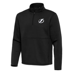 Tampa Bay Lightning Antigua Twist Quarter-Zip Pullover Jacket Black
