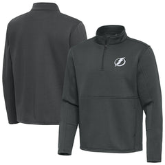 Tampa Bay Lightning Antigua Twist Quarter-Zip Pullover Jacket Pewter