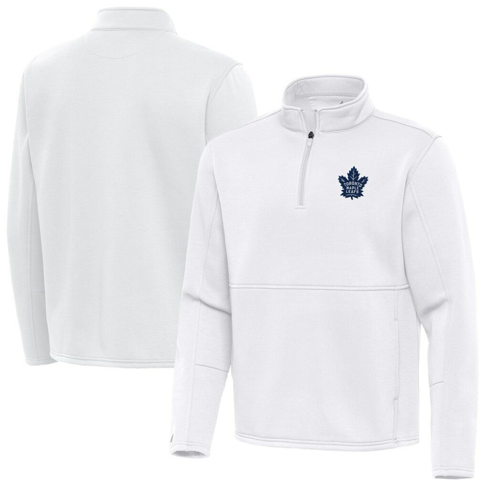 Toronto Maple Leafs Antigua Twist Quarter-Zip Pullover Jacket White