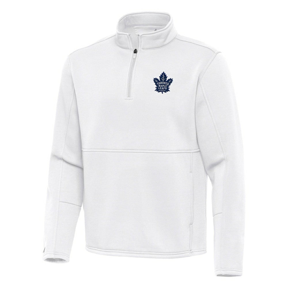 Toronto Maple Leafs Antigua Twist Quarter-Zip Pullover Jacket White
