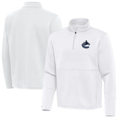 Vancouver Canucks Antigua Twist Quarter-Zip Pullover Jacket White