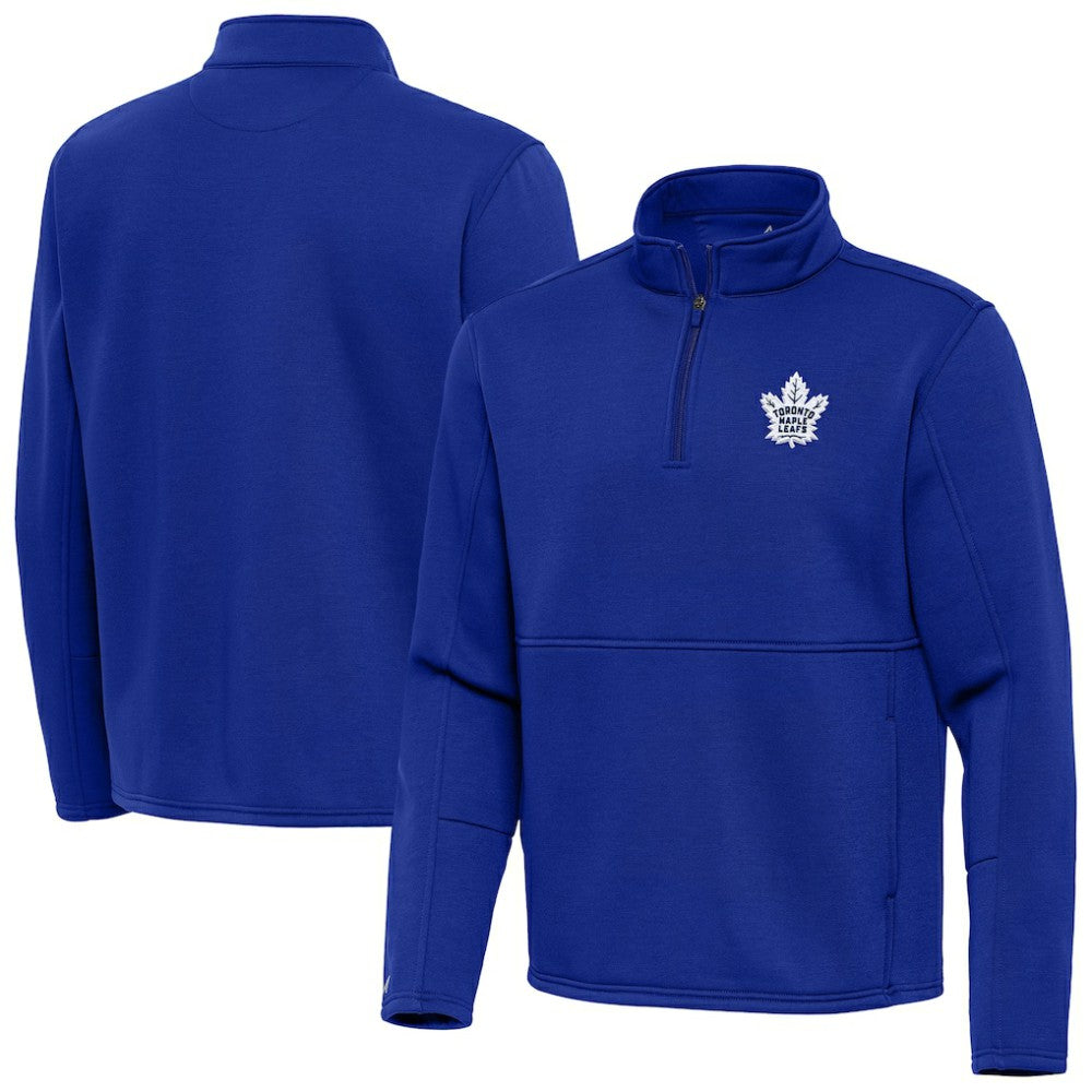 Toronto Maple Leafs Antigua Twist Quarter-Zip Pullover Jacket Blue