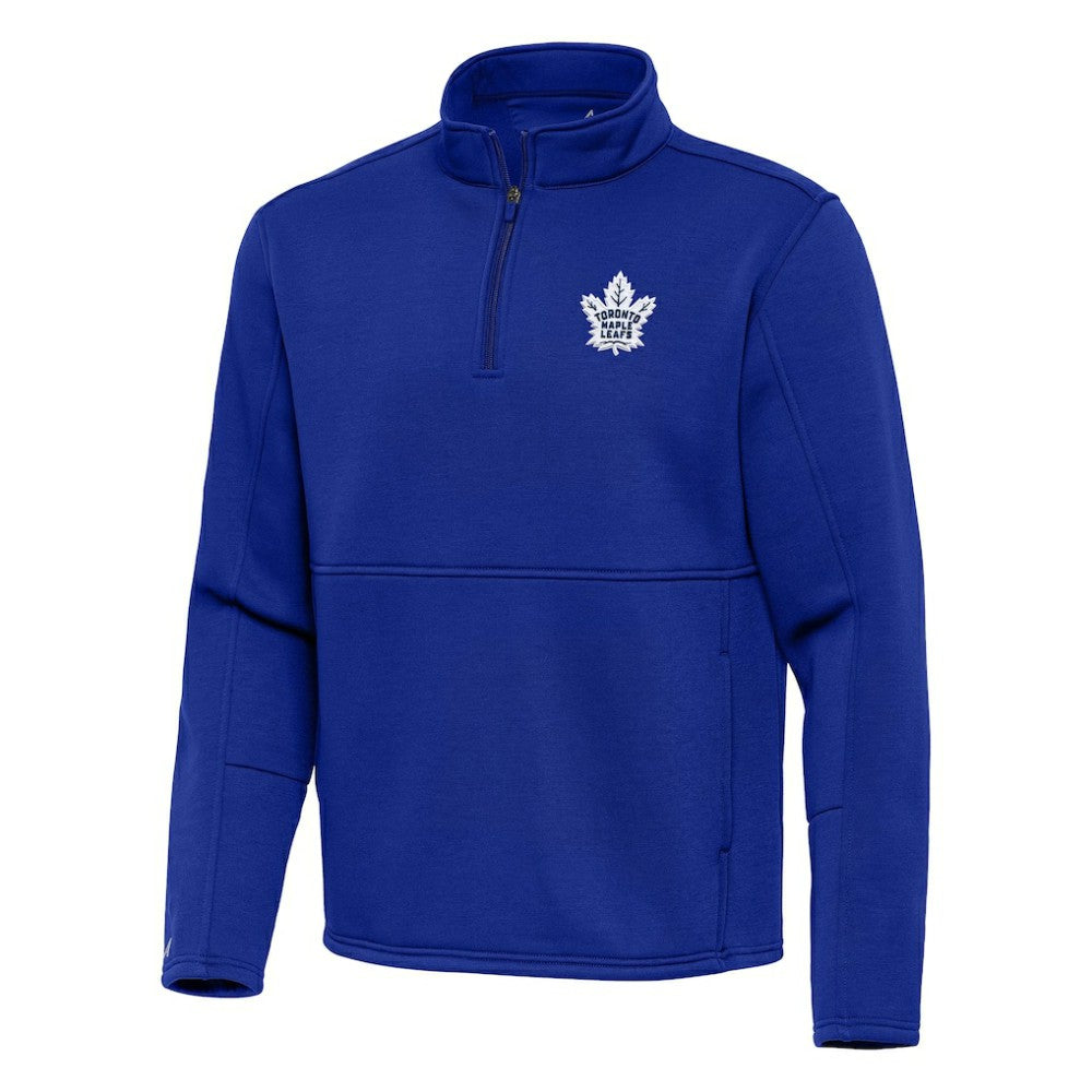 Toronto Maple Leafs Antigua Twist Quarter-Zip Pullover Jacket Blue