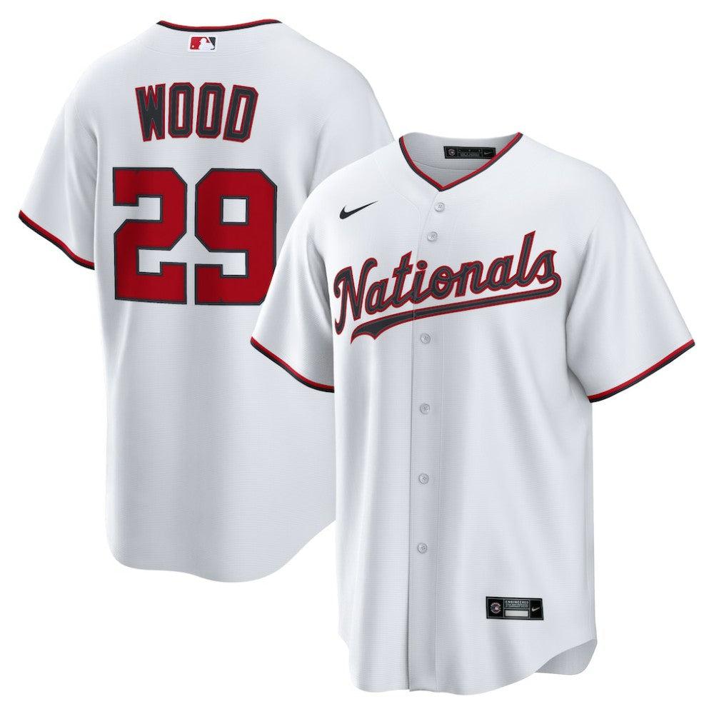 James Wood Washington Nationals Home Replica Jersey - White