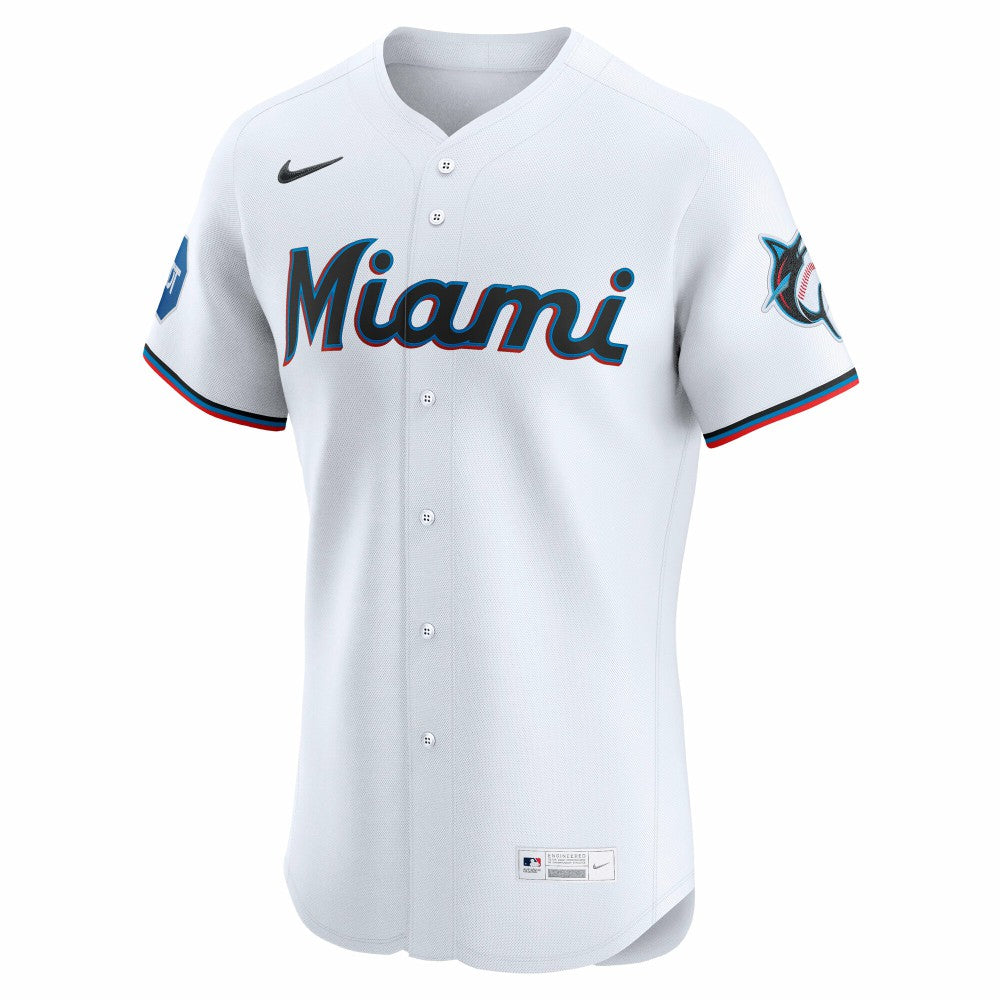 Miami Marlins Home Elite Jersey White | Nike