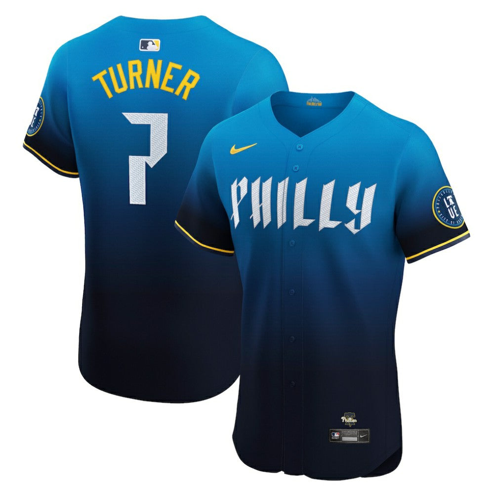 Trea Turner Philadelphia Phillies City Connect Elite Jersey Navy | Nike