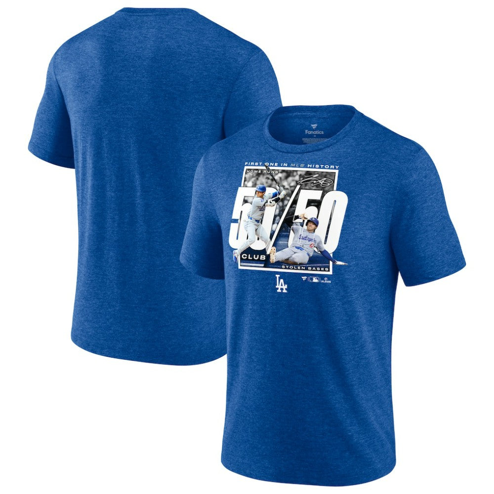 Shohei Ohtani Los Angeles Dodgers 50/50 Club T-Shirt Heather Royal