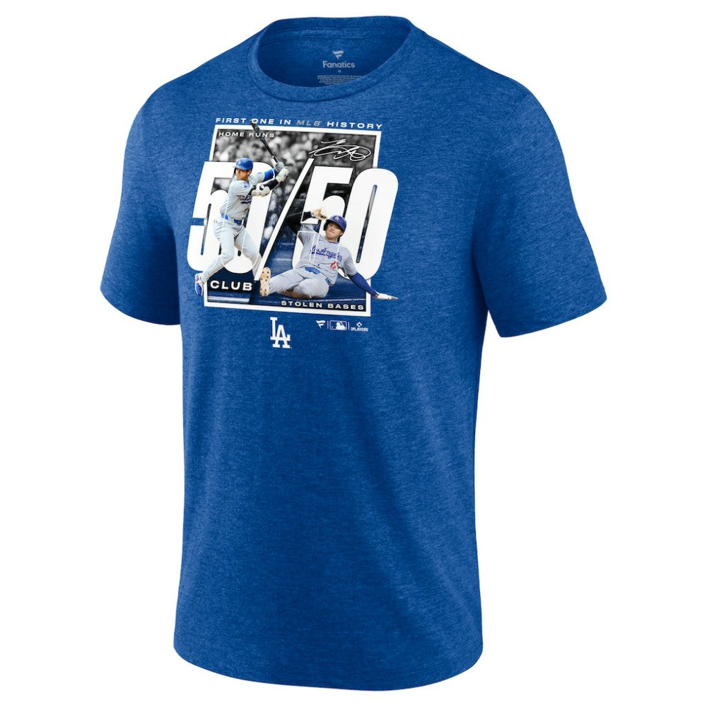 Shohei Ohtani Los Angeles Dodgers 50/50 Club T-Shirt Heather Royal