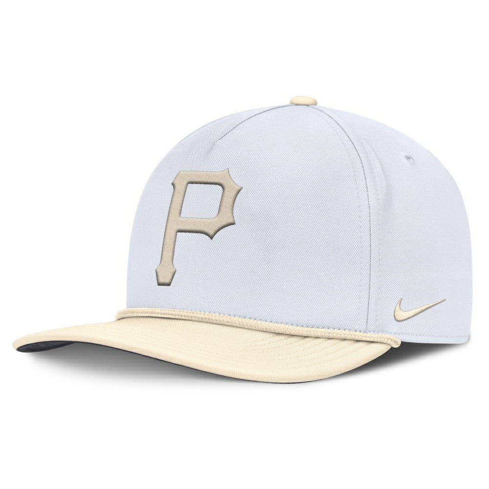 Pittsburgh Pirates Pro Performance Snapback Hat White/Cream | Nike