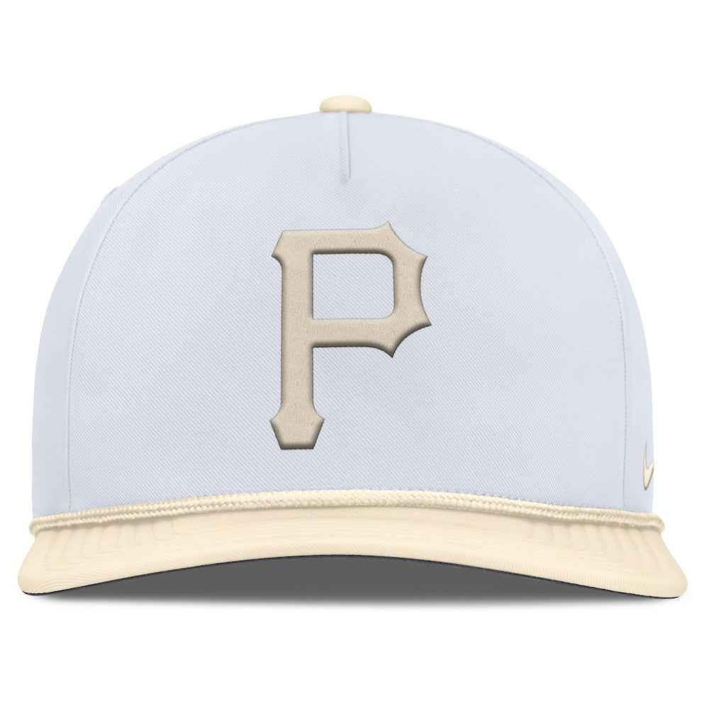 Pittsburgh Pirates Pro Performance Snapback Hat White/Cream | Nike