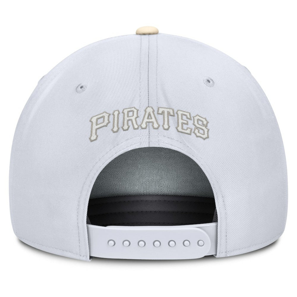 Pittsburgh Pirates Pro Performance Snapback Hat White/Cream | Nike