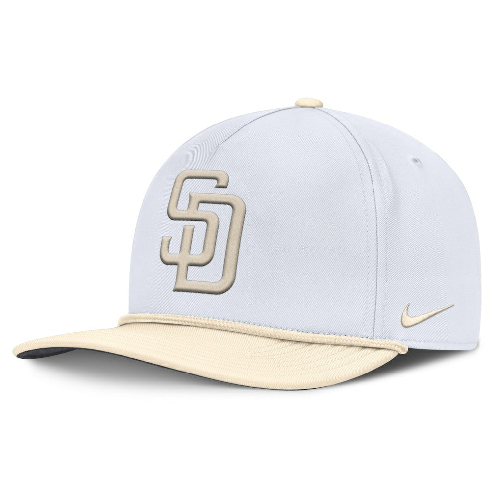 San Diego Padres Pro Performance Snapback Hat White/Cream | Nike