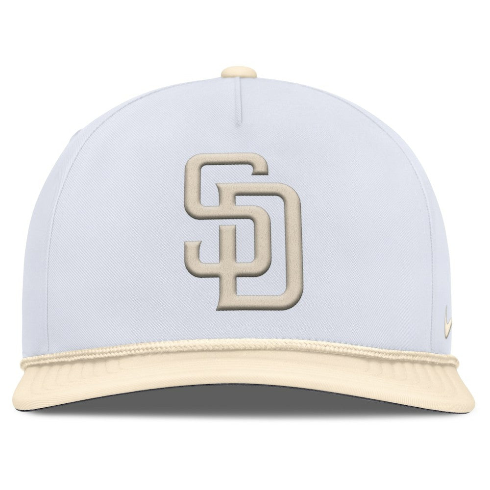 San Diego Padres Pro Performance Snapback Hat White/Cream | Nike