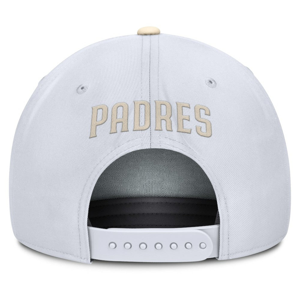San Diego Padres Pro Performance Snapback Hat White/Cream | Nike
