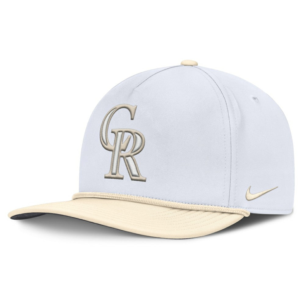 Colorado Rockies Pro Performance Snapback Hat White/Cream | Nike