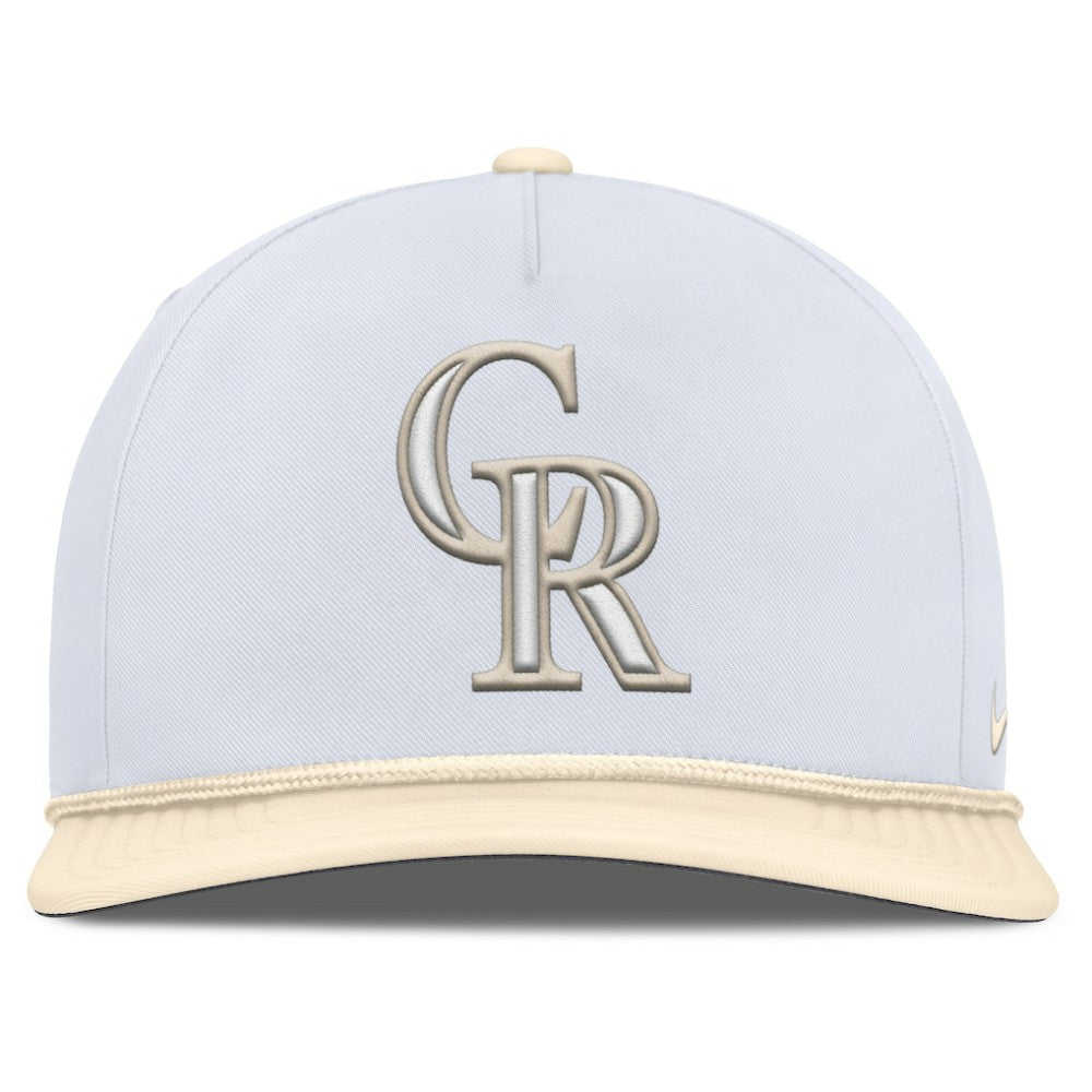 Colorado Rockies Pro Performance Snapback Hat White/Cream | Nike