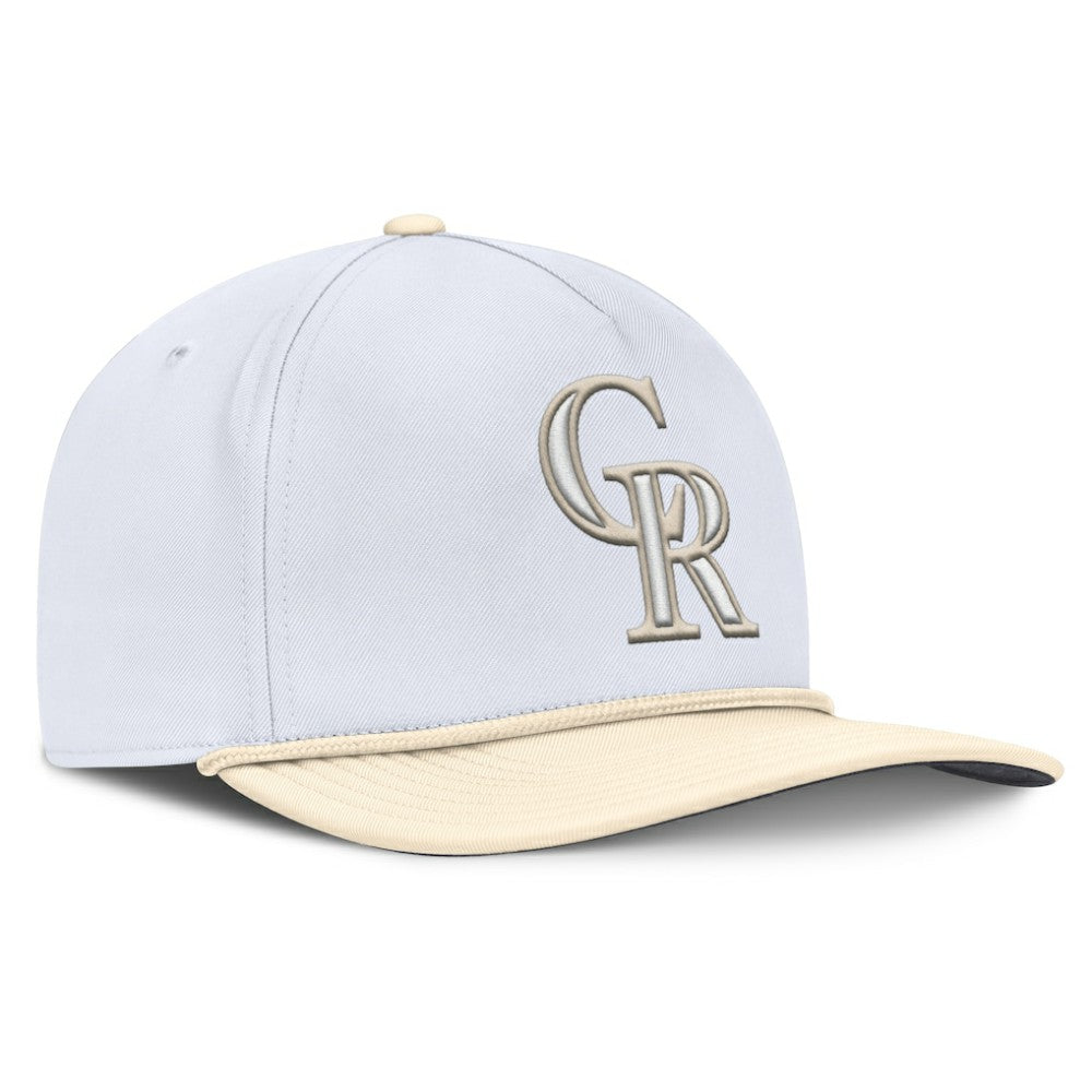 Colorado Rockies Pro Performance Snapback Hat White/Cream | Nike
