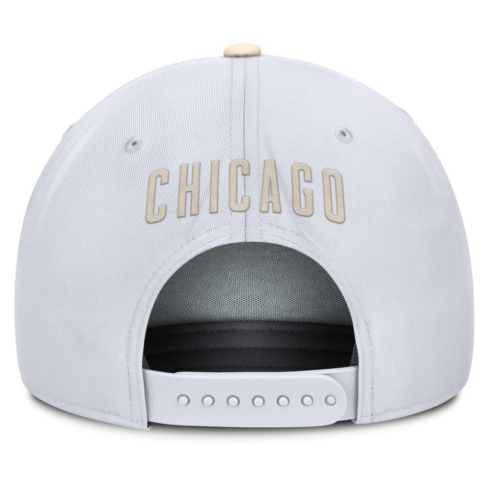 Chicago Cubs Pro Performance Snapback Hat White/Cream | Nike