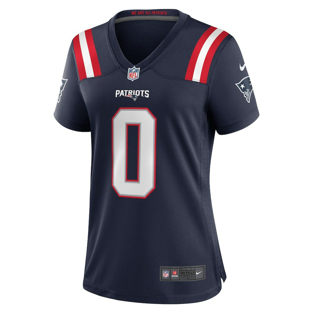 Christian Gonzalez New England Patriots Women's Team Game Jersey - Navy