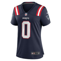 Christian Gonzalez New England Patriots Women's Team Game Jersey - Navy