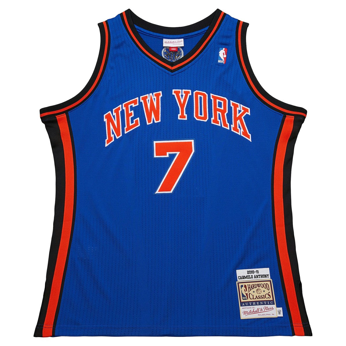 Carmelo Anthony New York Knicks 2010/11 Hardwood Classics Authentic Jersey - Blue