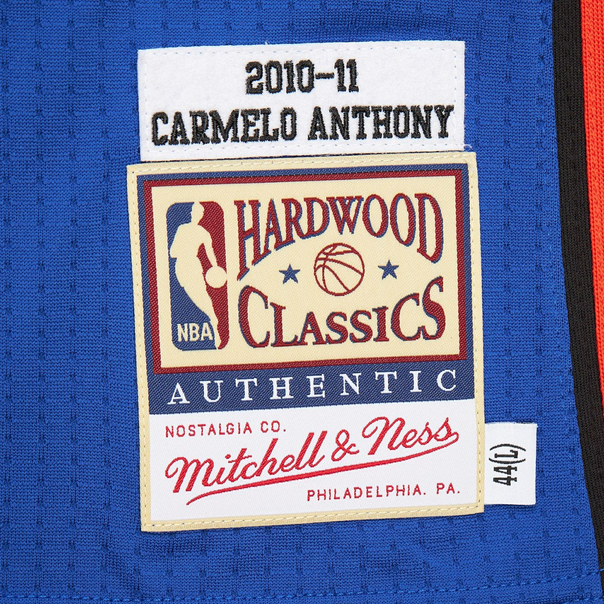Carmelo Anthony New York Knicks 2010/11 Hardwood Classics Authentic Jersey - Blue
