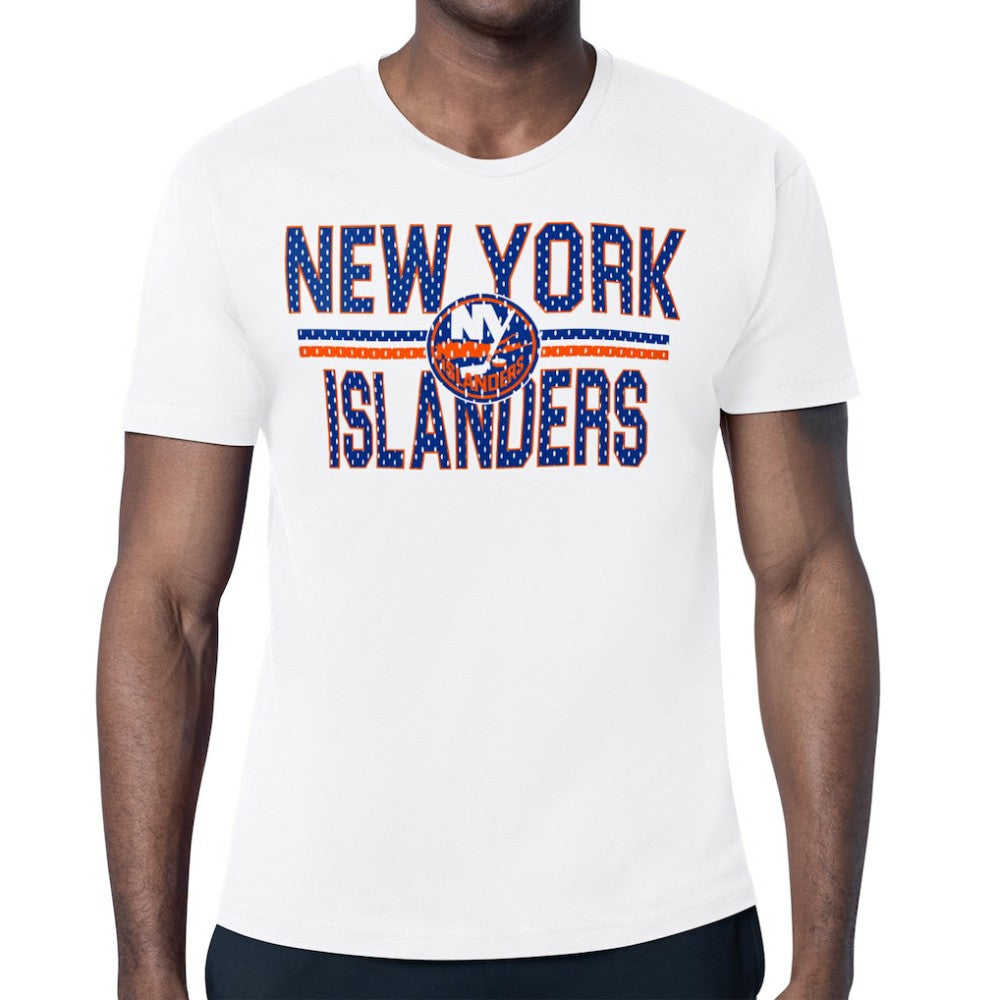 New York Islanders Starter Mesh Look Team Name T-Shirt White
