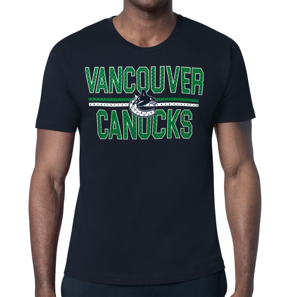 Vancouver Canucks Starter Mesh Look Team Name T-Shirt Navy