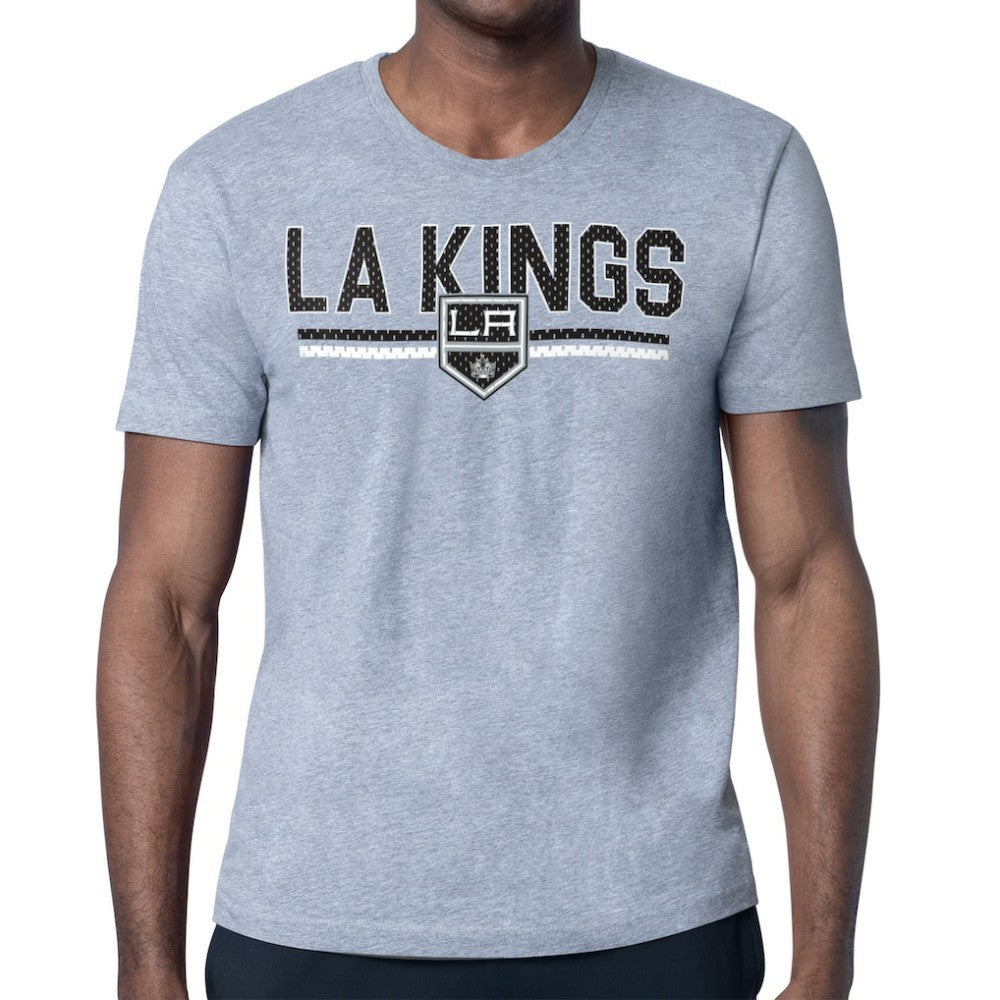 Los Angeles Kings Starter Mesh Look Team Name T-Shirt Heather Gray