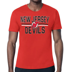 New Jersey Devils Starter Mesh Look Team Name T-Shirt Red