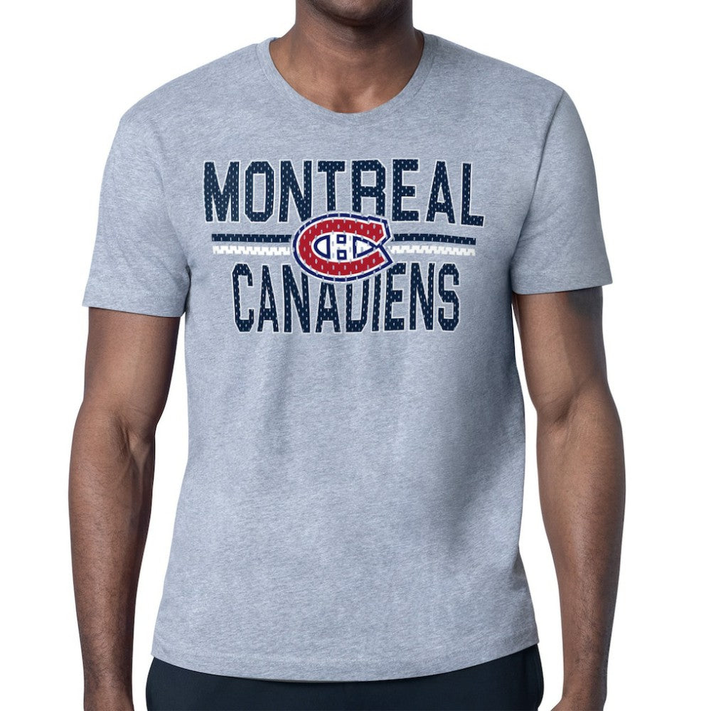 Montreal Canadiens Starter Mesh Look Team Name T-Shirt Heather Gray