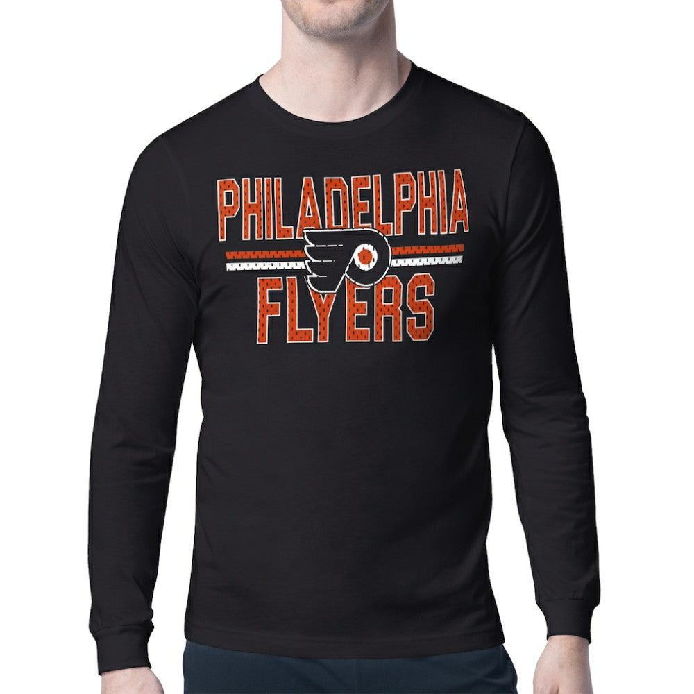 Philadelphia Flyers Starter Mesh Look Team Name Long Sleeve T-Shirt Black