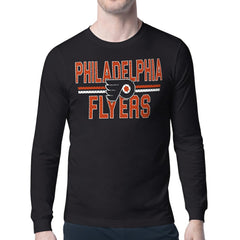Philadelphia Flyers Starter Mesh Look Team Name Long Sleeve T-Shirt Black