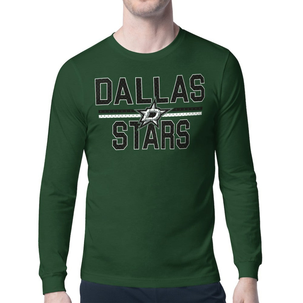 Dallas Stars Starter Mesh Look Team Name Long Sleeve T-Shirt Green