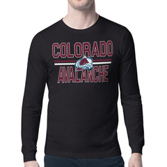 Colorado Avalanche Starter Mesh Look Team Name Long Sleeve T-Shirt Black
