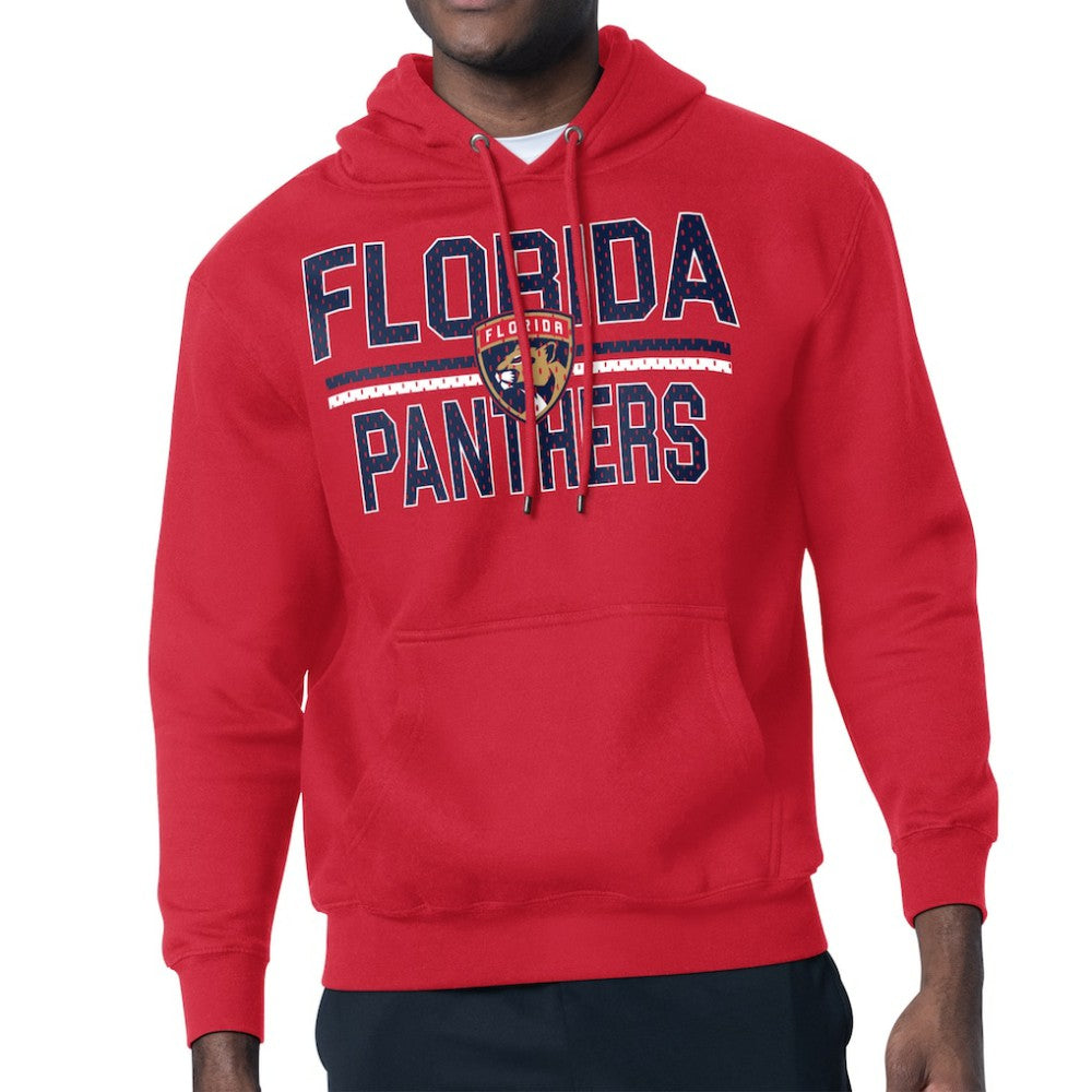 Florida Panthers Starter Mesh Look Team Name Logo Tri-Blend Pullover Hoodie Red