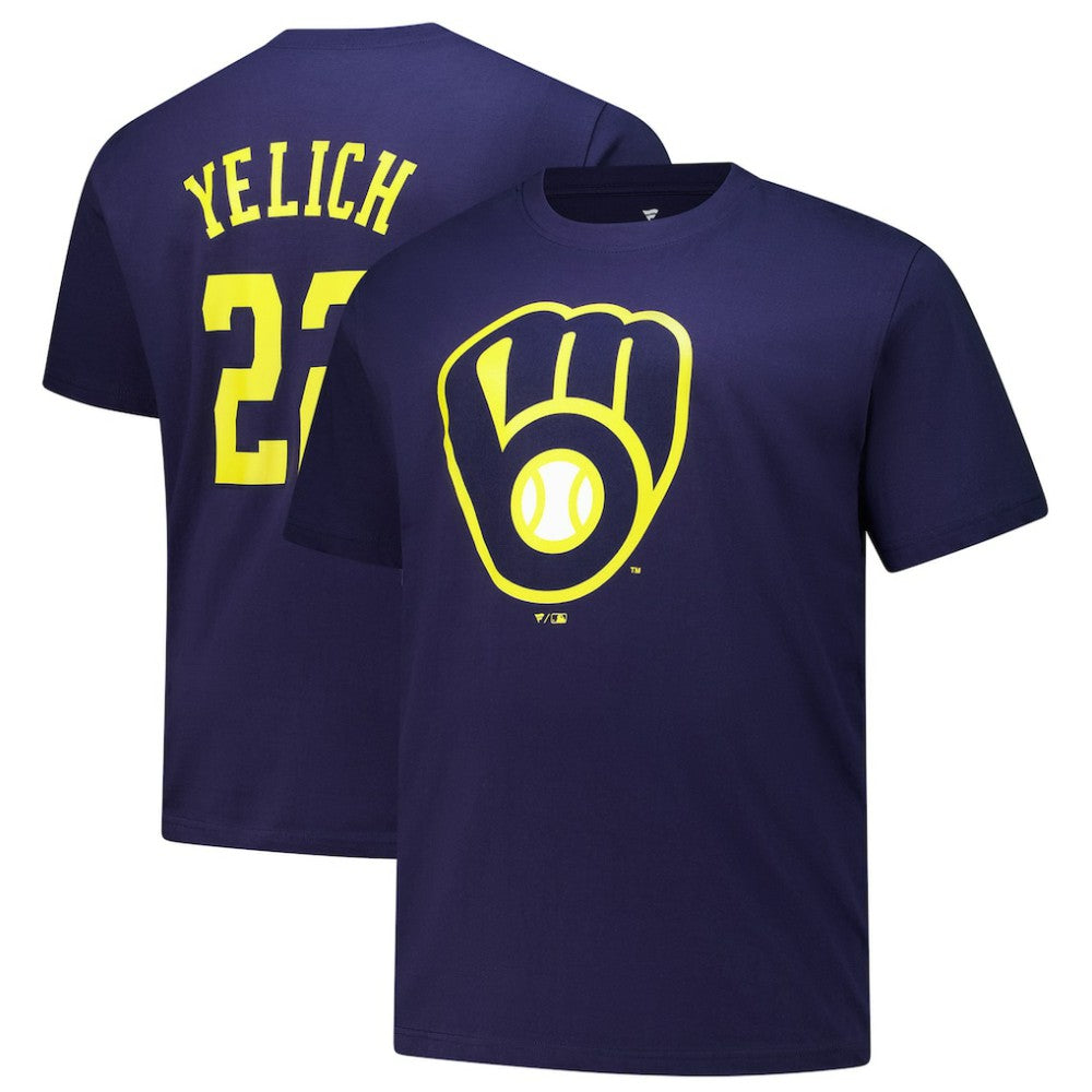 Christian Yelich Milwaukee Brewers Big & Tall Name & Number T-Shirt Navy