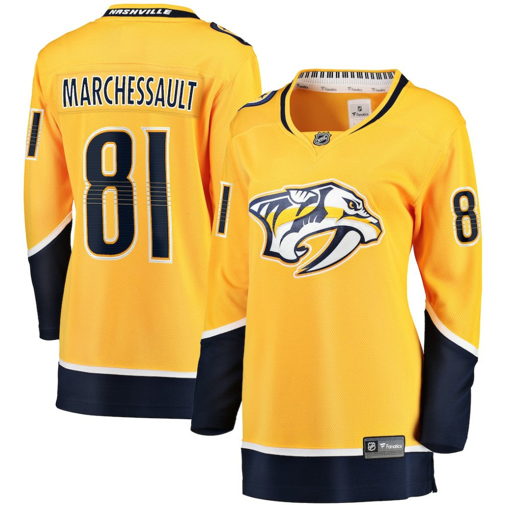 Jonathan Marchessault Nashville Predators Fanatics Women's Breakaway Jersey Gold