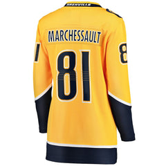 Jonathan Marchessault Nashville Predators Fanatics Women's Breakaway Jersey Gold