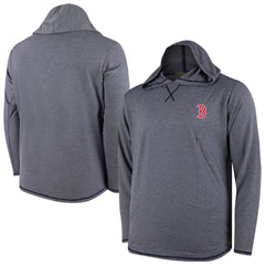 Boston Red Sox Butter Stripe Tri-Blend Long Sleeve Hoodie T-Shirt - Navy